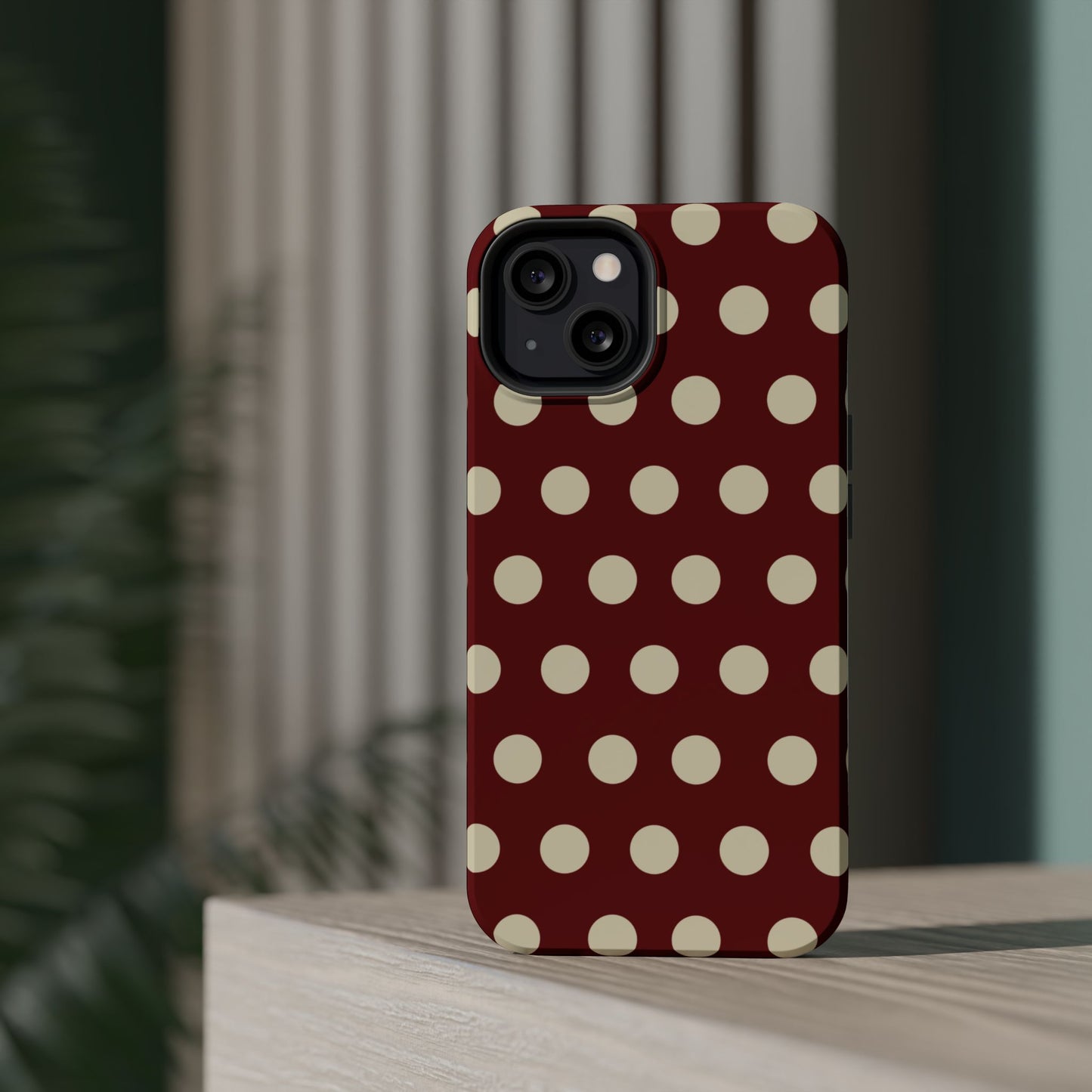 Classic Red & Cream Polka Dots - MagSafe iPhone Case