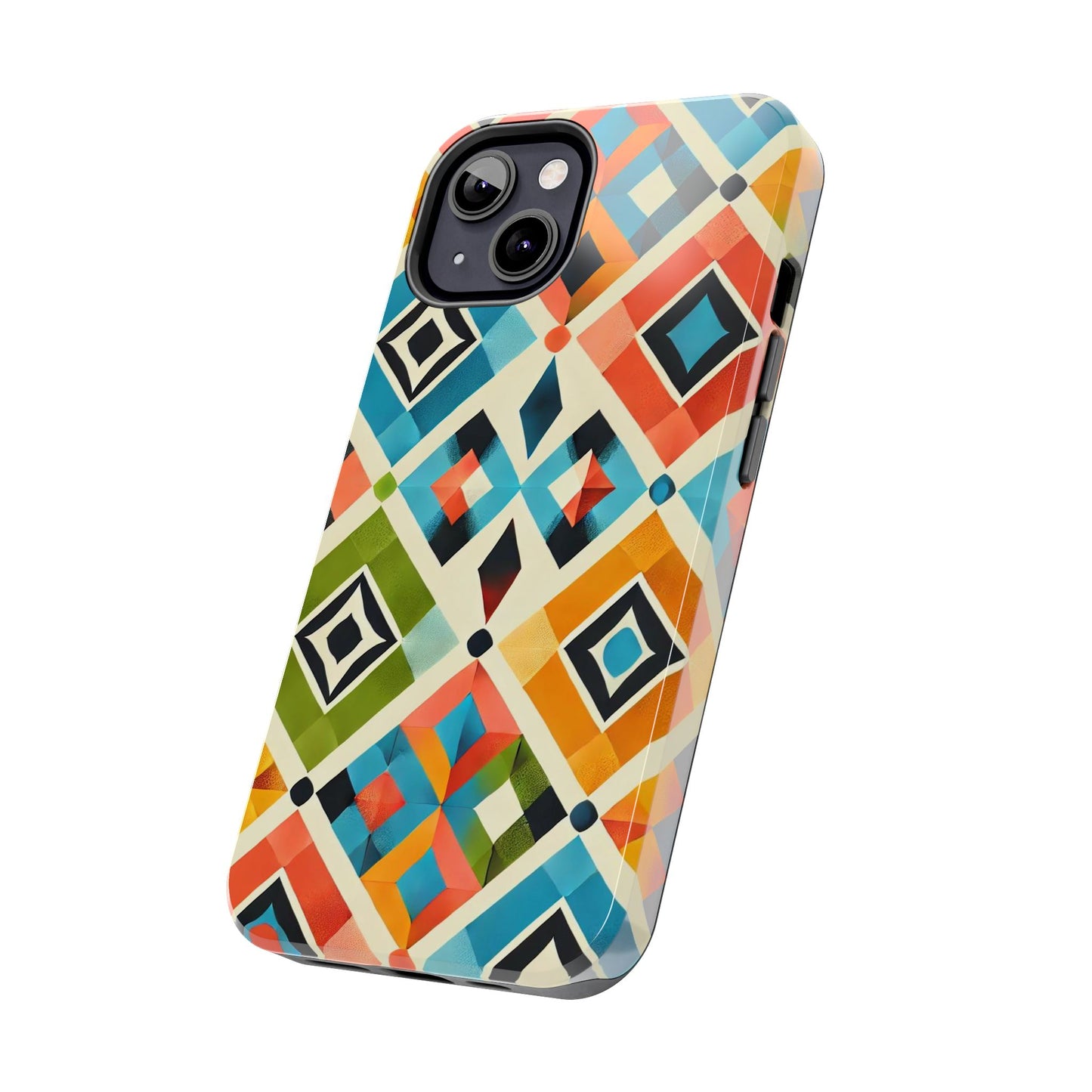 Harlequin Geometric iPhone Case - Vibrant Abstract Protective Cover