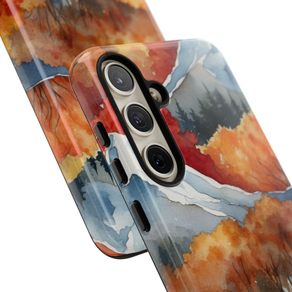 Autumn Mountain Forest Watercolor - Samsung Galaxy Case