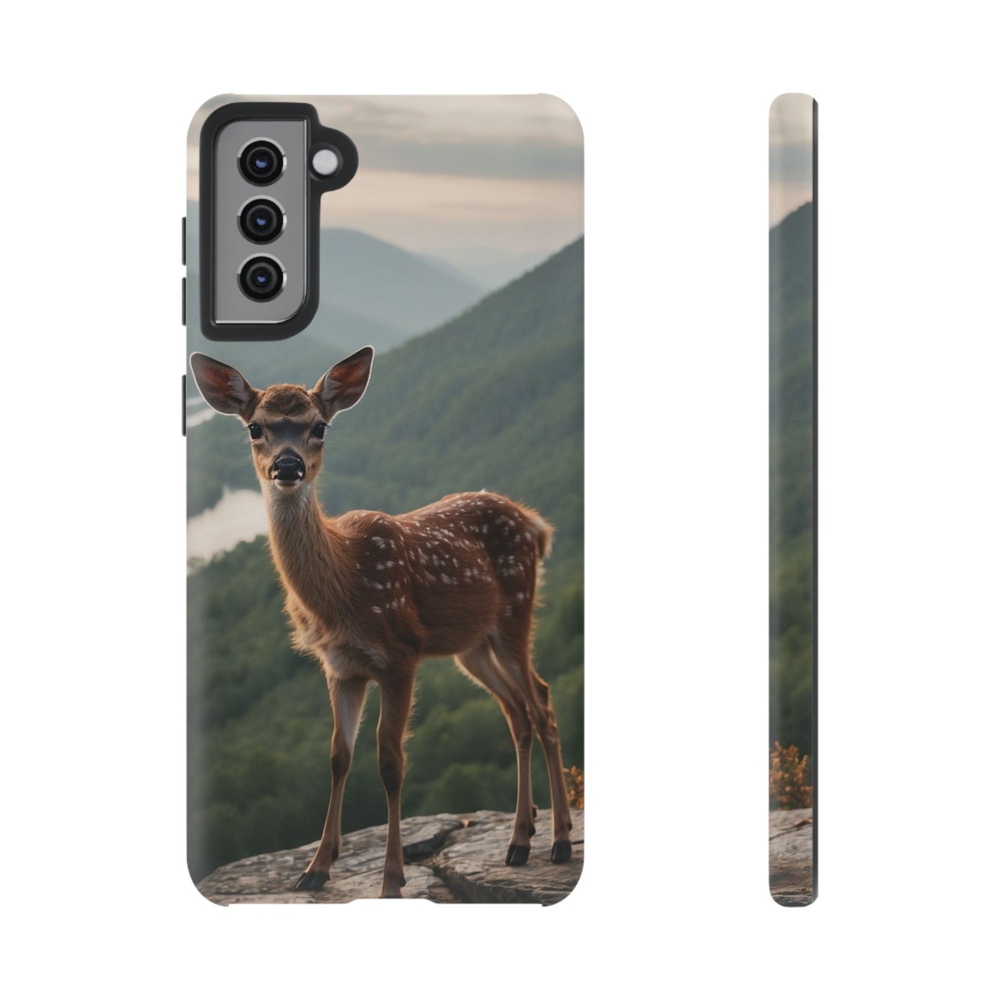 Majestic Fawn Overlooking Mountain Vista Samsung Galaxy Case