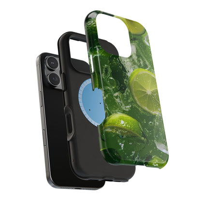 Refreshing Lime Splash MagSafe iPhone Case – Tough Protection, Vivid Dual-Layer Design