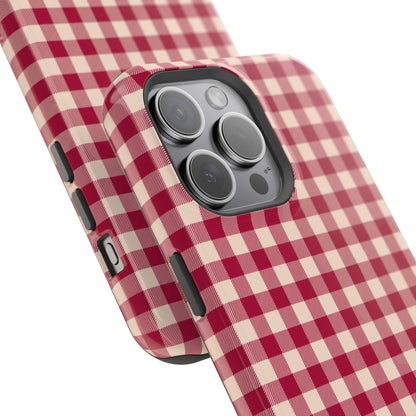 Vintage Red Gingham Check – MagSafe iPhone Case