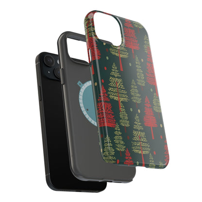 Retro Christmas Trees Pattern -  MagSafe iPhone Series Case