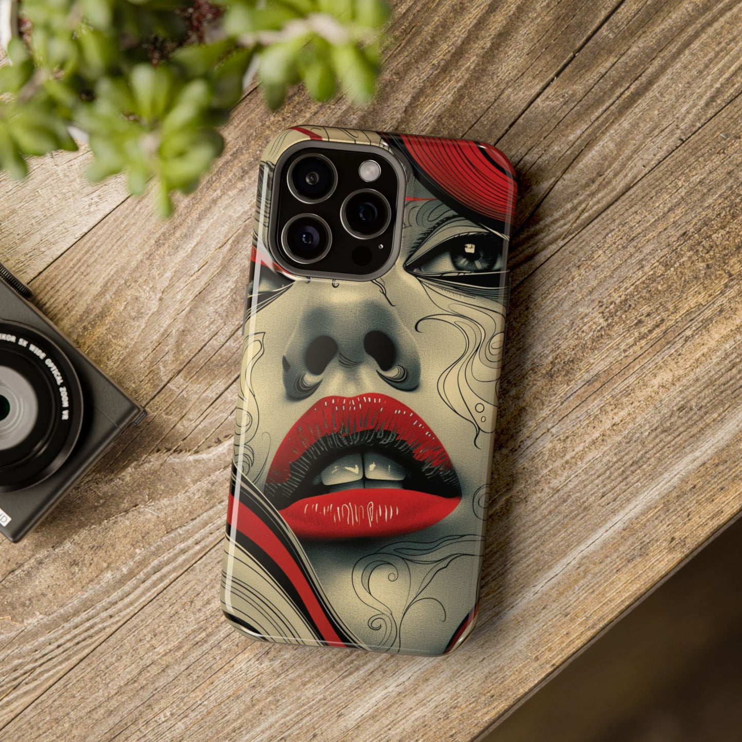 Bold Beauty Red Lips iPhone Case