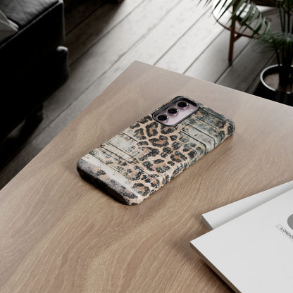 Rustic Leopard Wood Print - iPhone Series Case