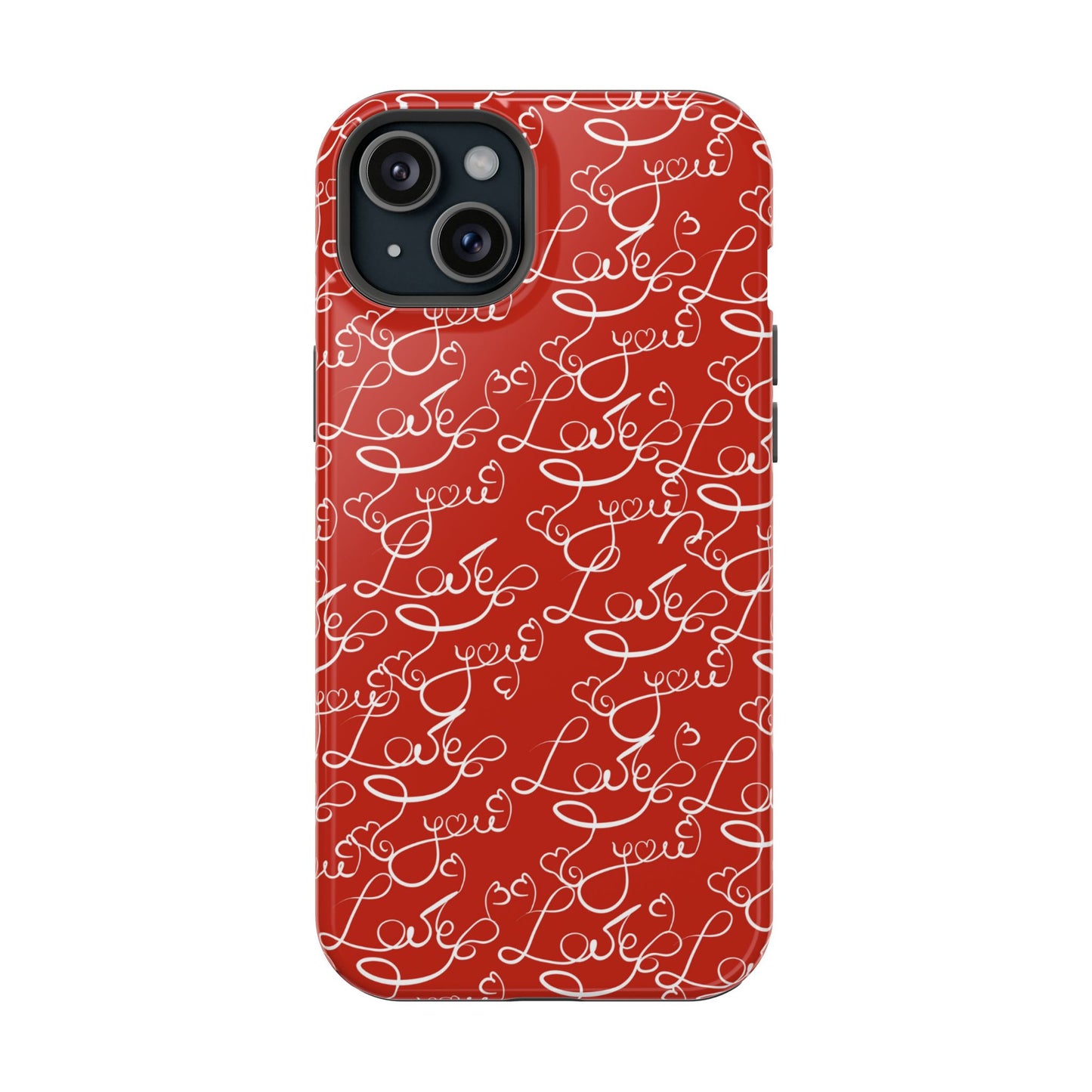 Love Script Red MagSafe Case – Stylish Handwritten Design