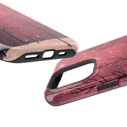 Pink Winter Twilight Forest - MagSafe iPhone Series Case