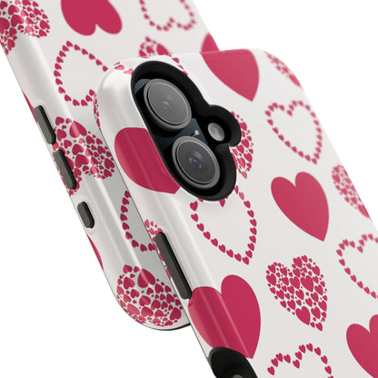 Clustered Pink Hearts MagSafe iPhone Case