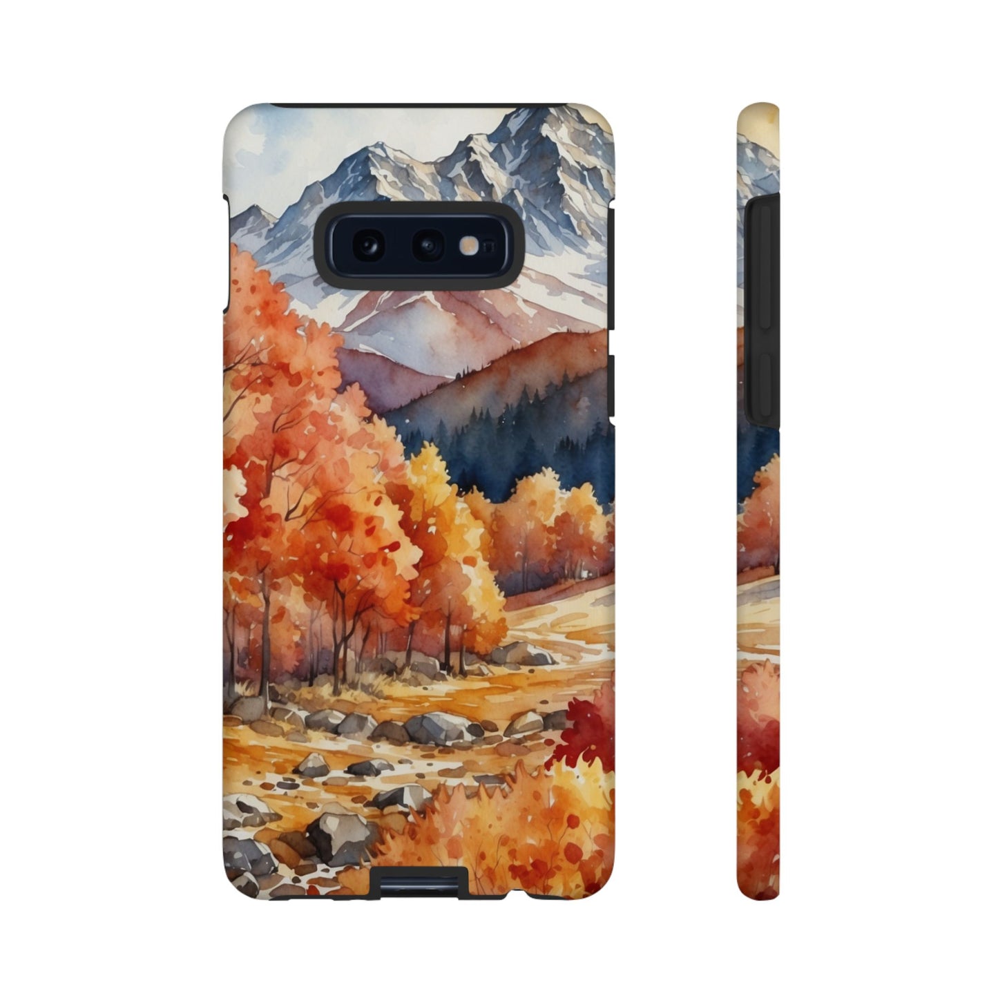 Watercolor Autumn Forest and Mountains - Samsung Galaxy Case