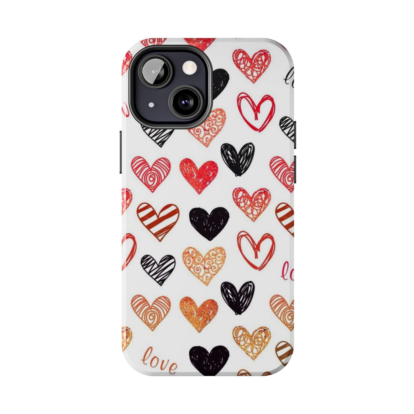 iPhone Case: Hand-Drawn Hearts & Love