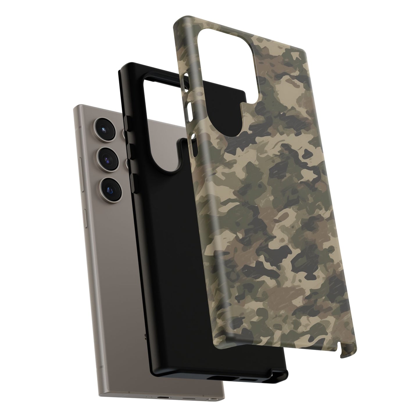 Classic Light Brown Camouflage – Premium Samsung Galaxy Case, Rugged and Stylish