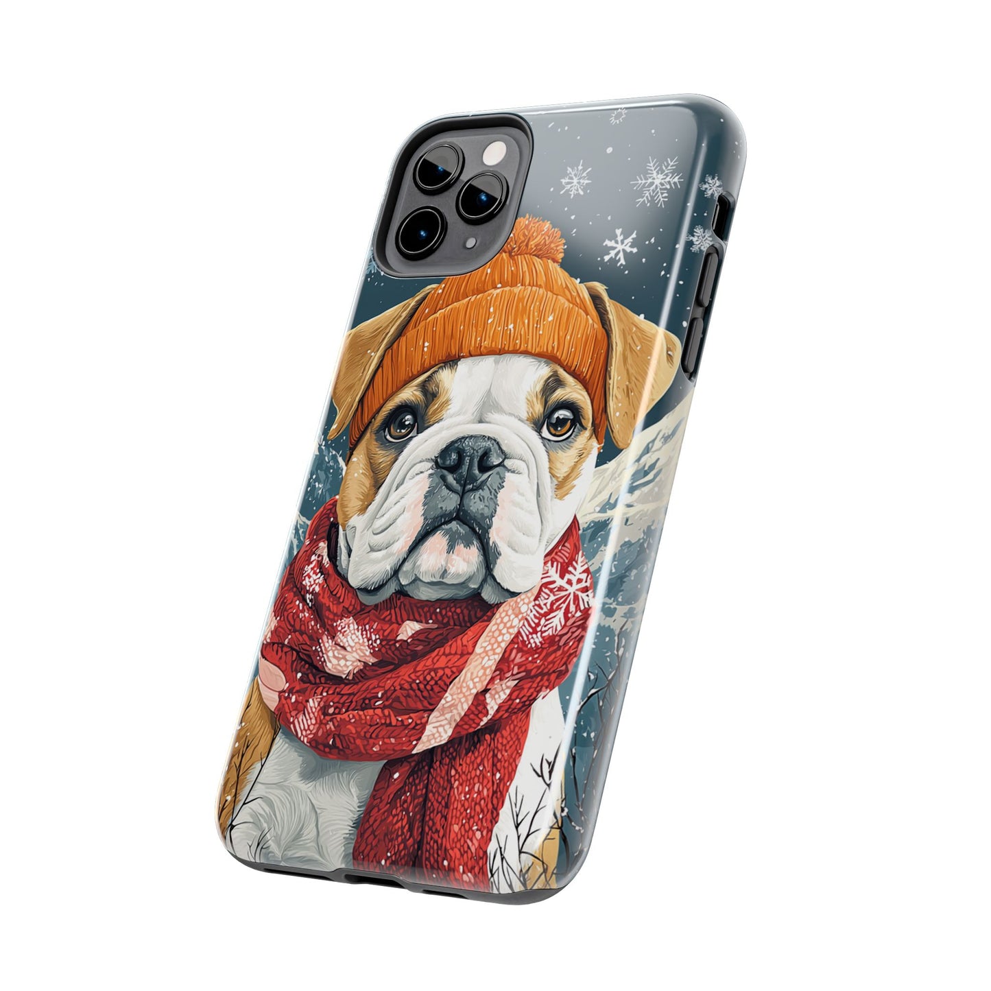 Cozy French Bulldog iPhone Case – Rustic Fireplace Protective Cover