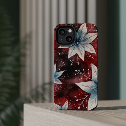 Winter Bloom Poinsettia – MagSafe iPhone Case