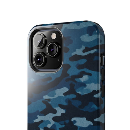 Dark Blue Camouflage – Stylish and Durable iPhone Case for Everyday Use