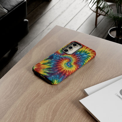 Vibrant Tie-Dye Swirl Samsung Galaxy Case – Retro Rainbow Design