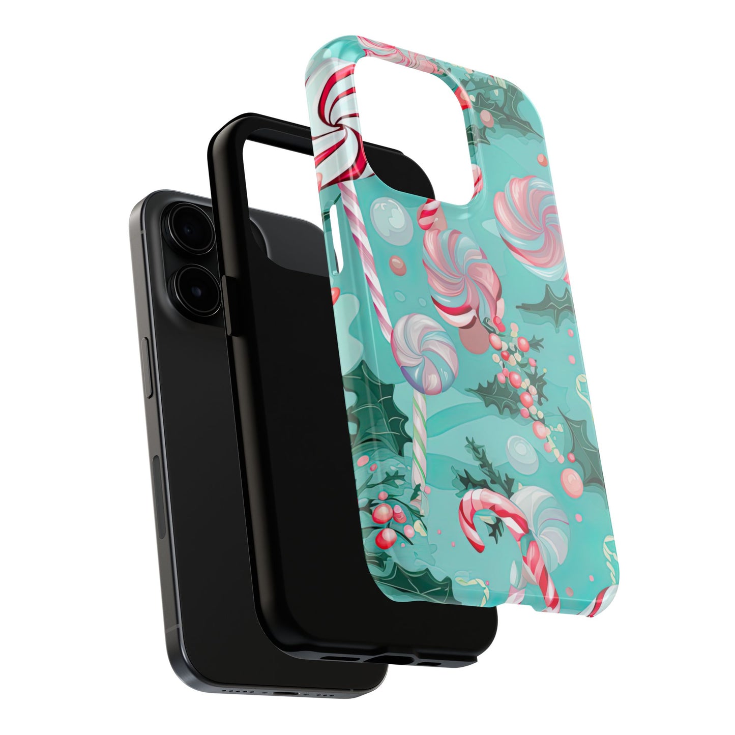 Candy Cane & Peppermint Holiday Delight – iPhone Series Case