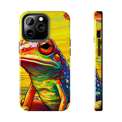 Vibrant Rainbow Frog Design – iPhone Series Case