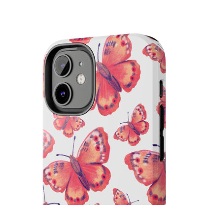 Coral Butterfly iPhone Case – Slim, Protective Design with Bold Watercolor Print