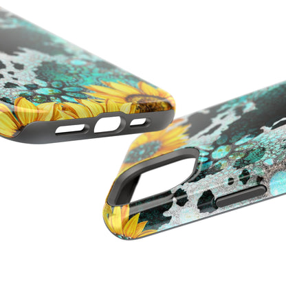 Boho Turquoise Sunflower Lace - MagSafe iPhone Series Case