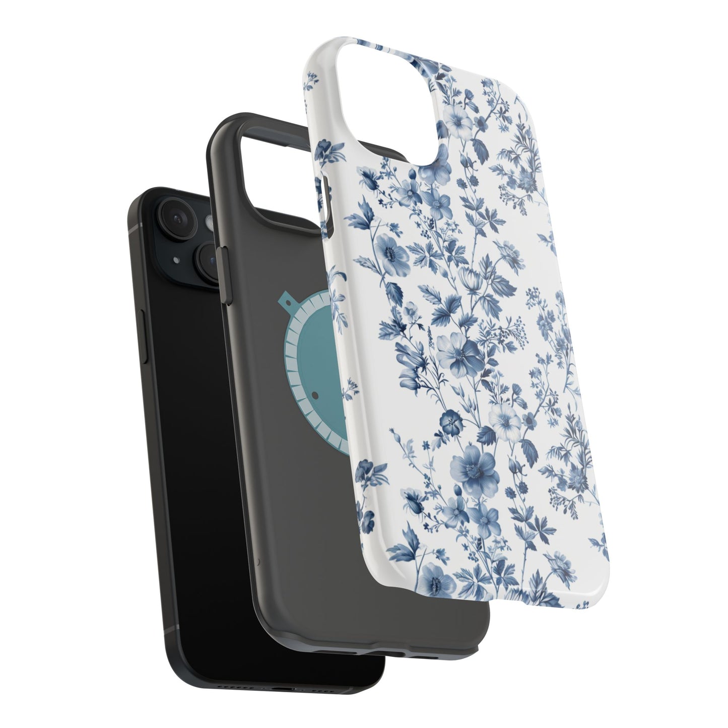 Enchanted Garden Blue Toile iPhone Case