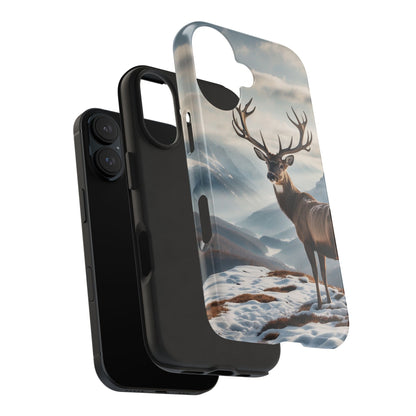 Alpine Majesty: Stag in Snow – iPhone Case