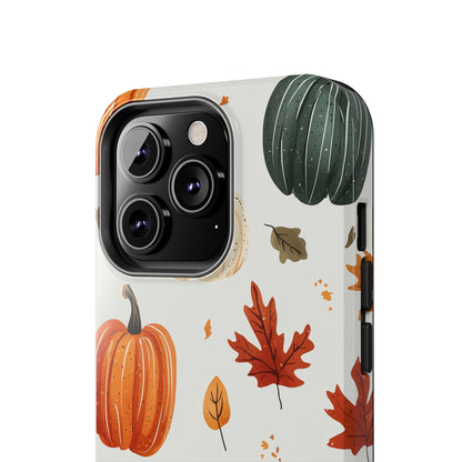 Autumn Pumpkin iPhone Case – Fall Leaves and Harvest Design