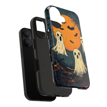 Haunted Ghosts & Full Moon iPhone Case – Spooky Halloween Design