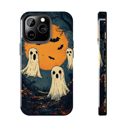 Haunted Ghosts & Full Moon iPhone Case – Spooky Halloween Design