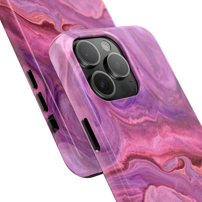 Lavender Dreamscape – iPhone Case with Pink & Purple Marble Swirl