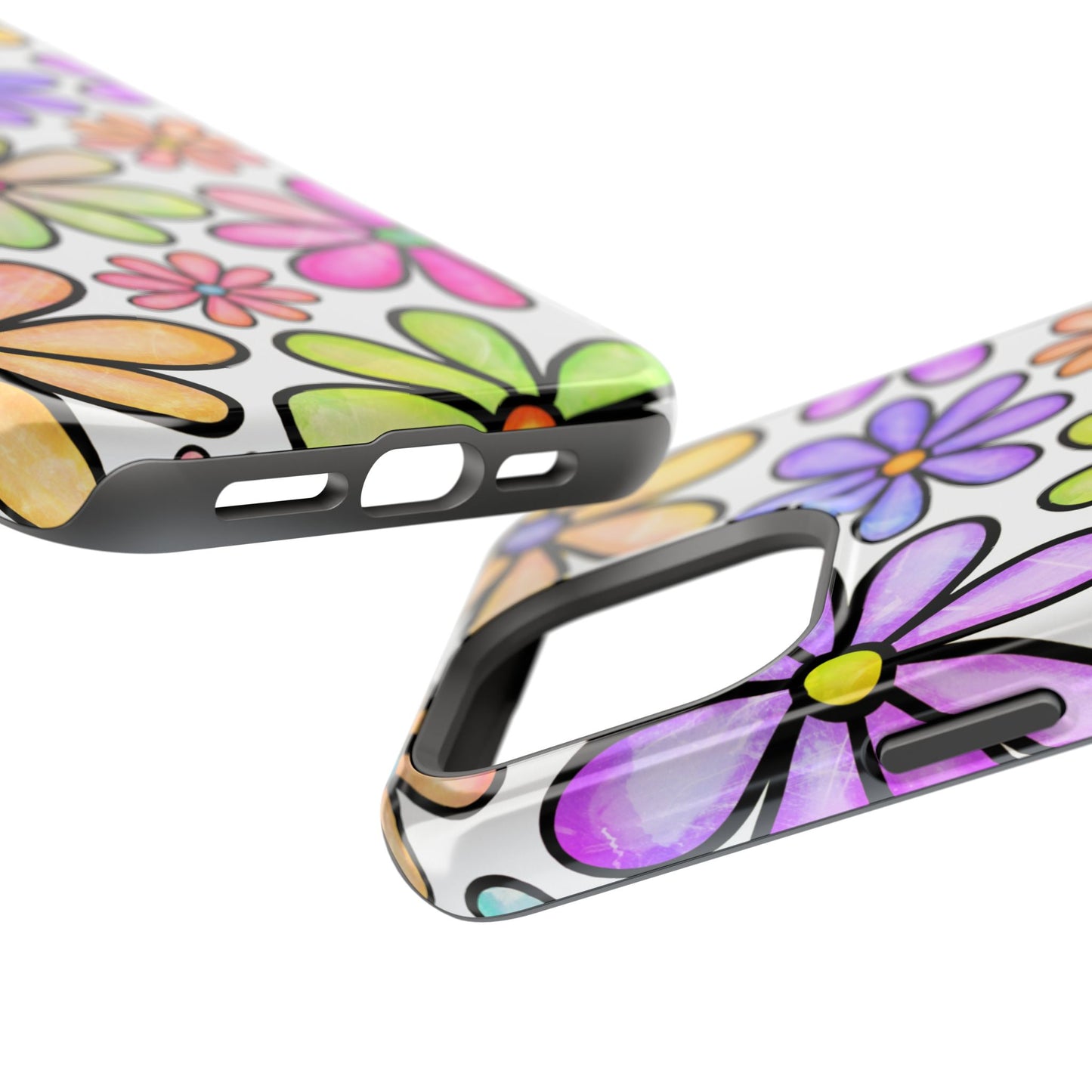 Pastel Daisy Dream MagSafe iPhone Case – Slim Profile, Glossy Finish