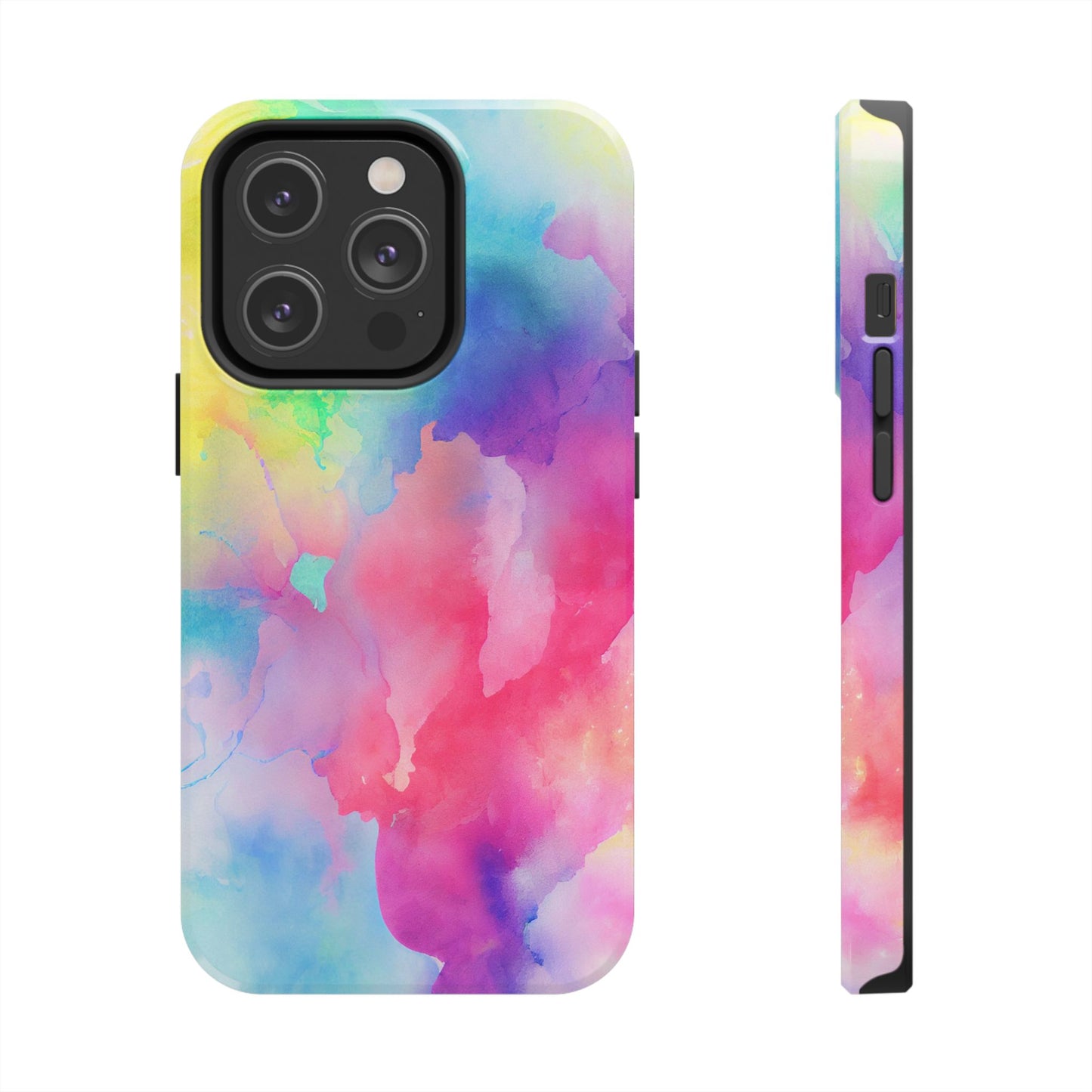 Pastel Watercolor Dream iPhone Case – Slim Profile, Glossy Finish