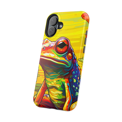 Vibrant Rainbow Frog Design – MagSafe iPhone Case