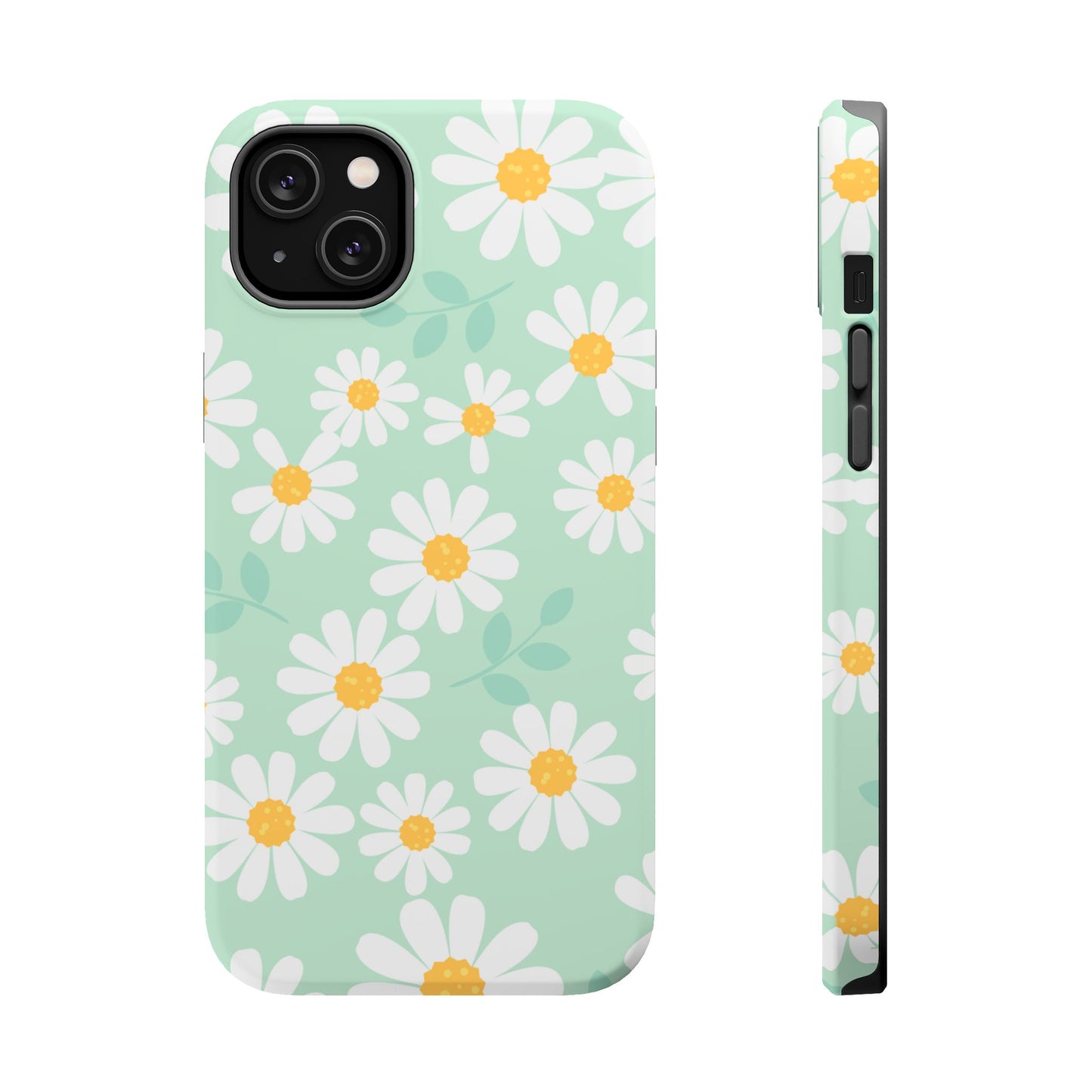 Charming Daisy Floral Tough MagSafe iPhone Case – Spring Pastel Design, Shockproof & Slim