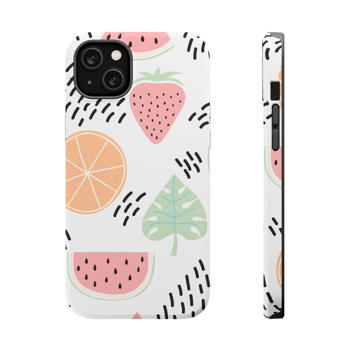 Tropical Fruit Fiesta Tough MagSafe iPhone Case – Fun Watermelon, Pineapple, and Citrus Design