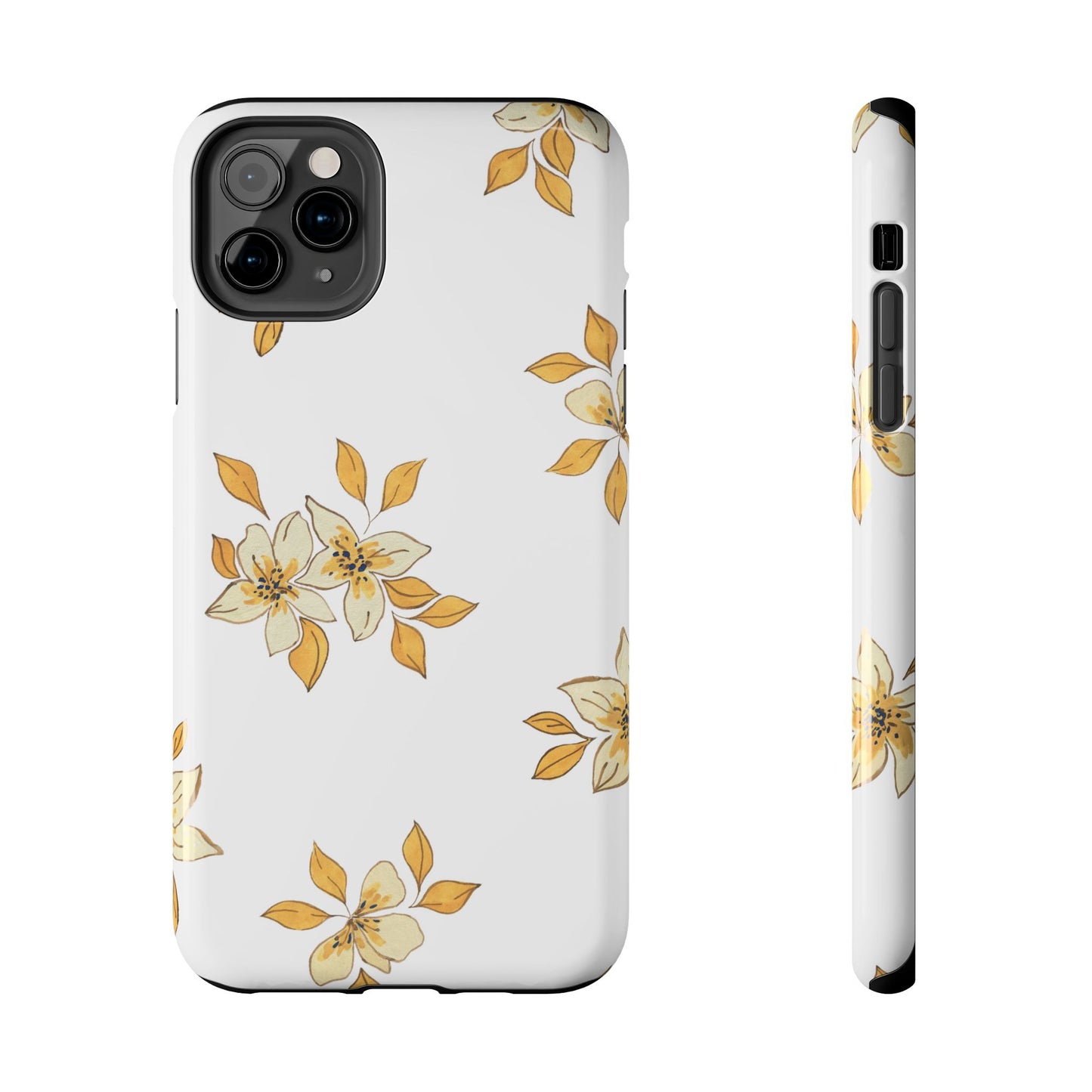 Delicate Yellow Blossom iPhone Case – Minimalist Floral Design with Matte Finish