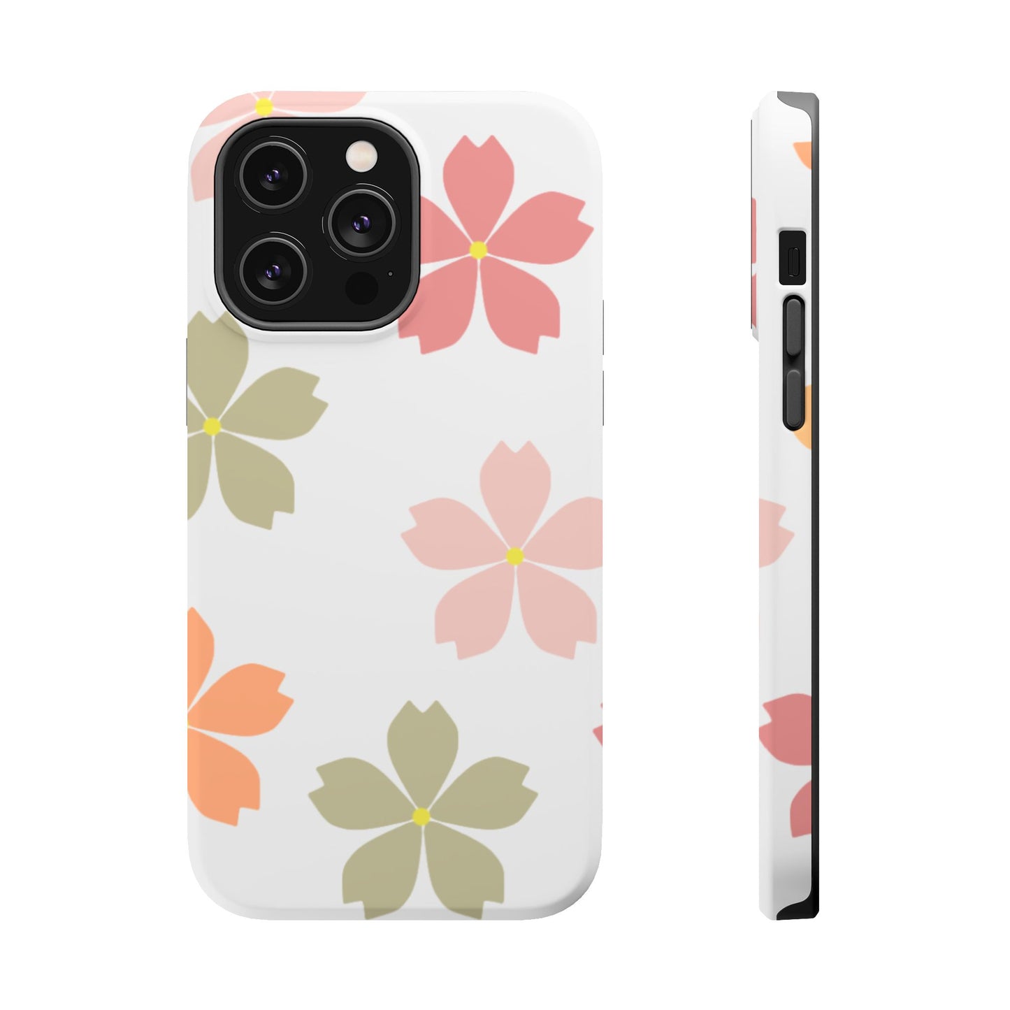 Pastel Sakura Blossom Tough MagSafe iPhone Case – Durable Design with Soft Matte Finish