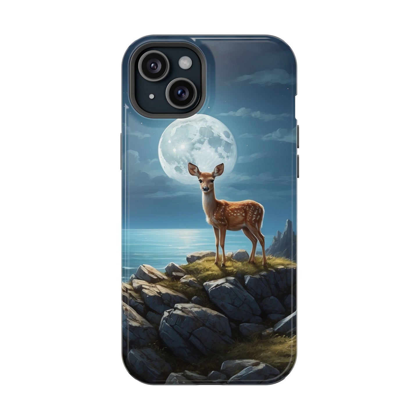 Enchanted Fawn Under the Moonlit Sky MagSafe iPhone Case