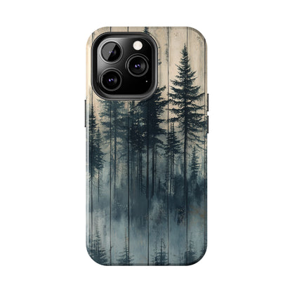 Misty Forest iPhone Case - Rustic Nature-Inspired Protective Cover