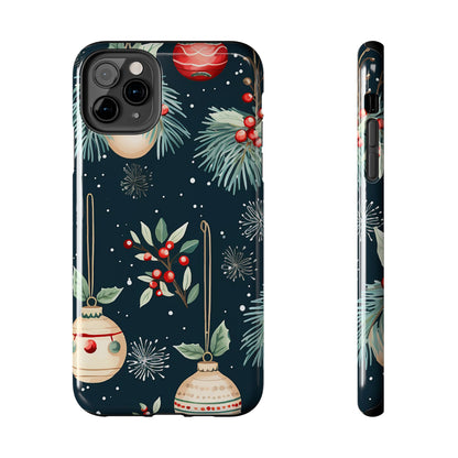 Elegant Christmas Ornaments and Pine - iPhone Series Case