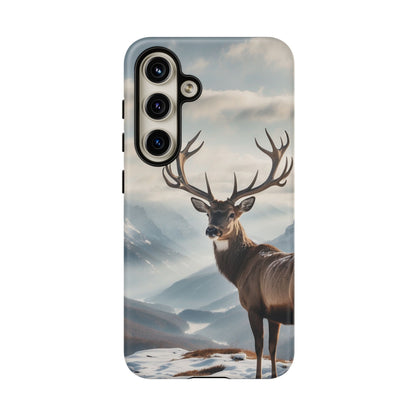 Alpine Majesty: Stag in Snow – Samsung Galaxy Case