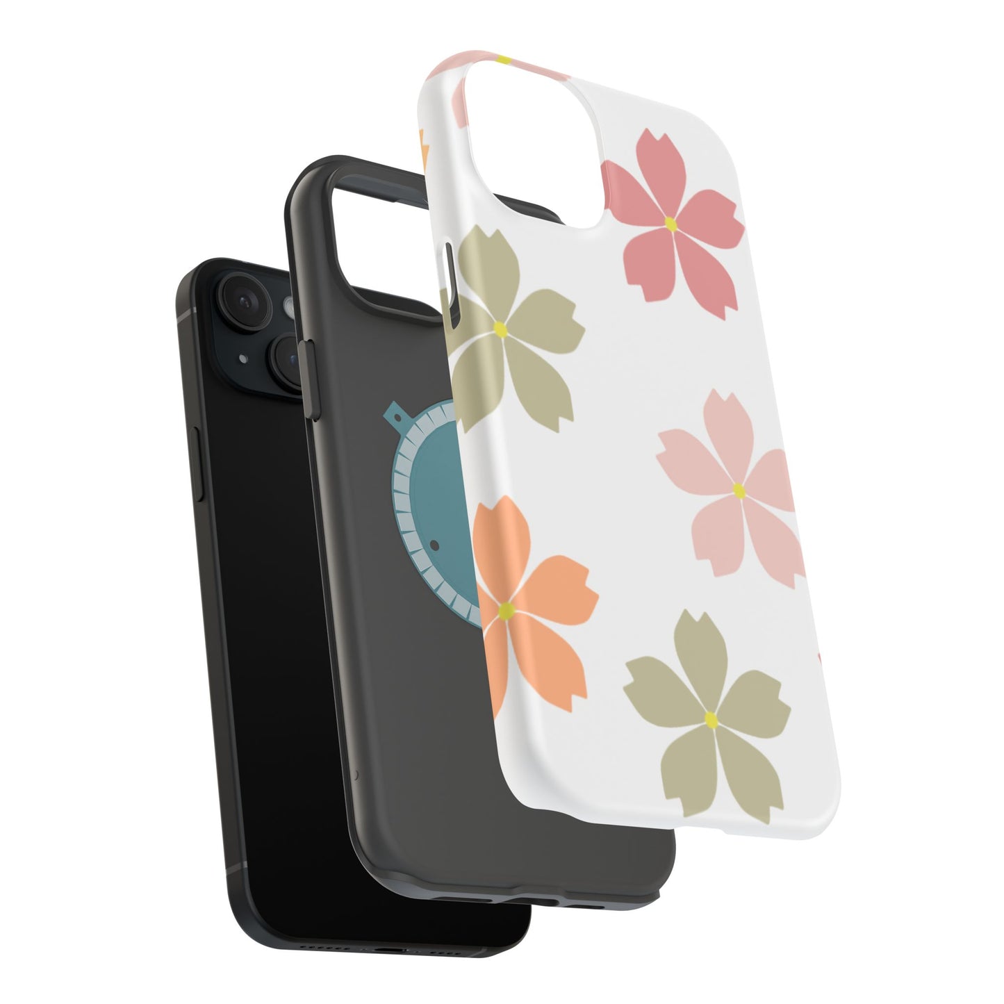 Pastel Sakura Blossom Tough MagSafe iPhone Case – Durable Design with Soft Matte Finish