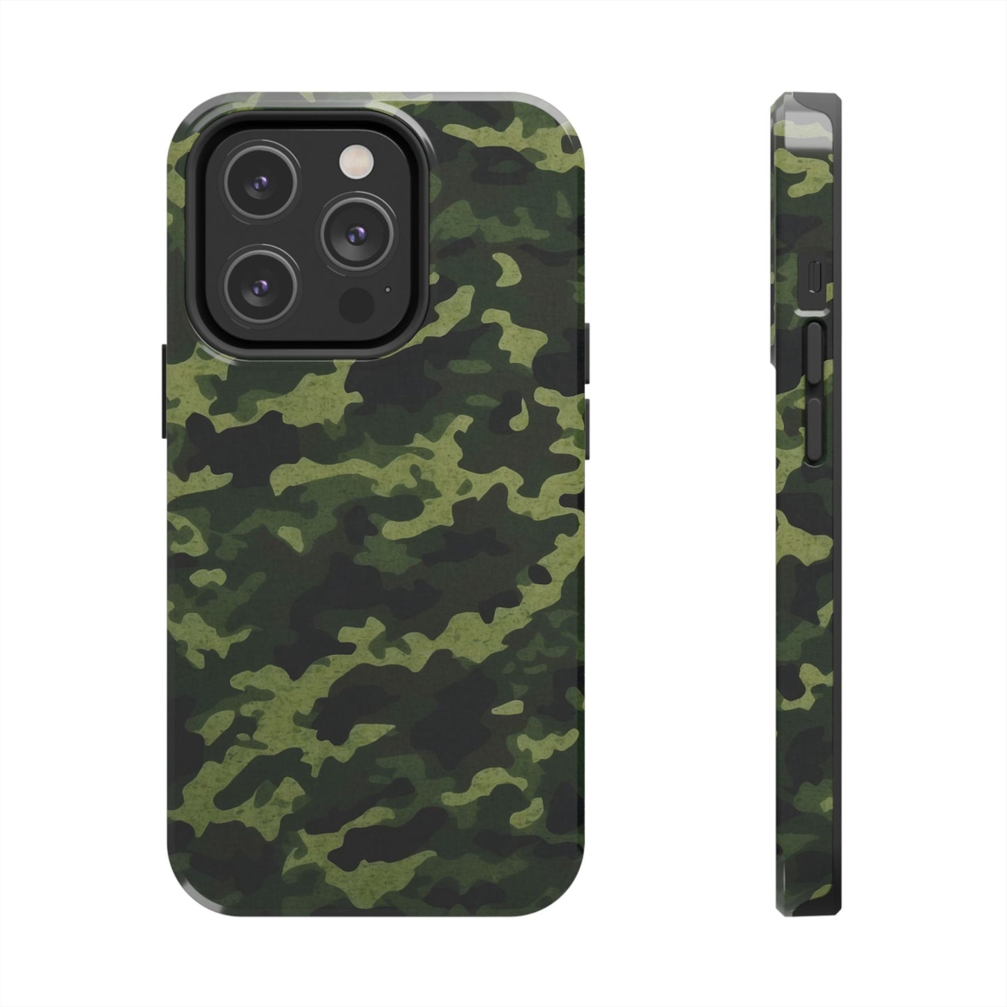 Dark Green Camouflage – iPhone Case, Rugged and Slim Design