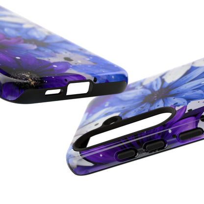 Vibrant Purple & Blue Floral Splash - Samsung Galaxy Series Case