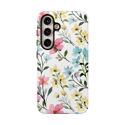 Watercolor Floral Bliss – Samsung Galaxy Case with Pastel Flower Design