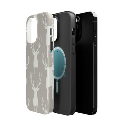 Minimalist Deer Silhouette MagSafe Pattern – iPhone Series Case