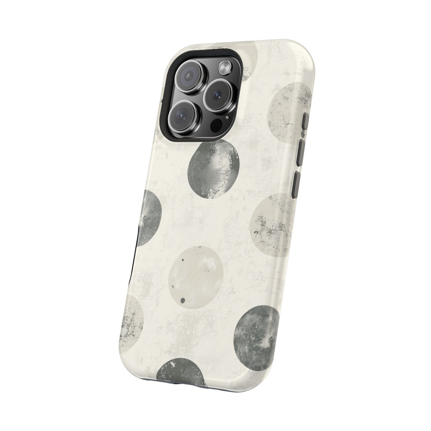 Vintage Polka Dot MagSafe iPhone Case - Neutral Retro Protective Cover