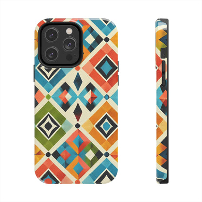 Harlequin Geometric iPhone Case - Vibrant Abstract Protective Cover