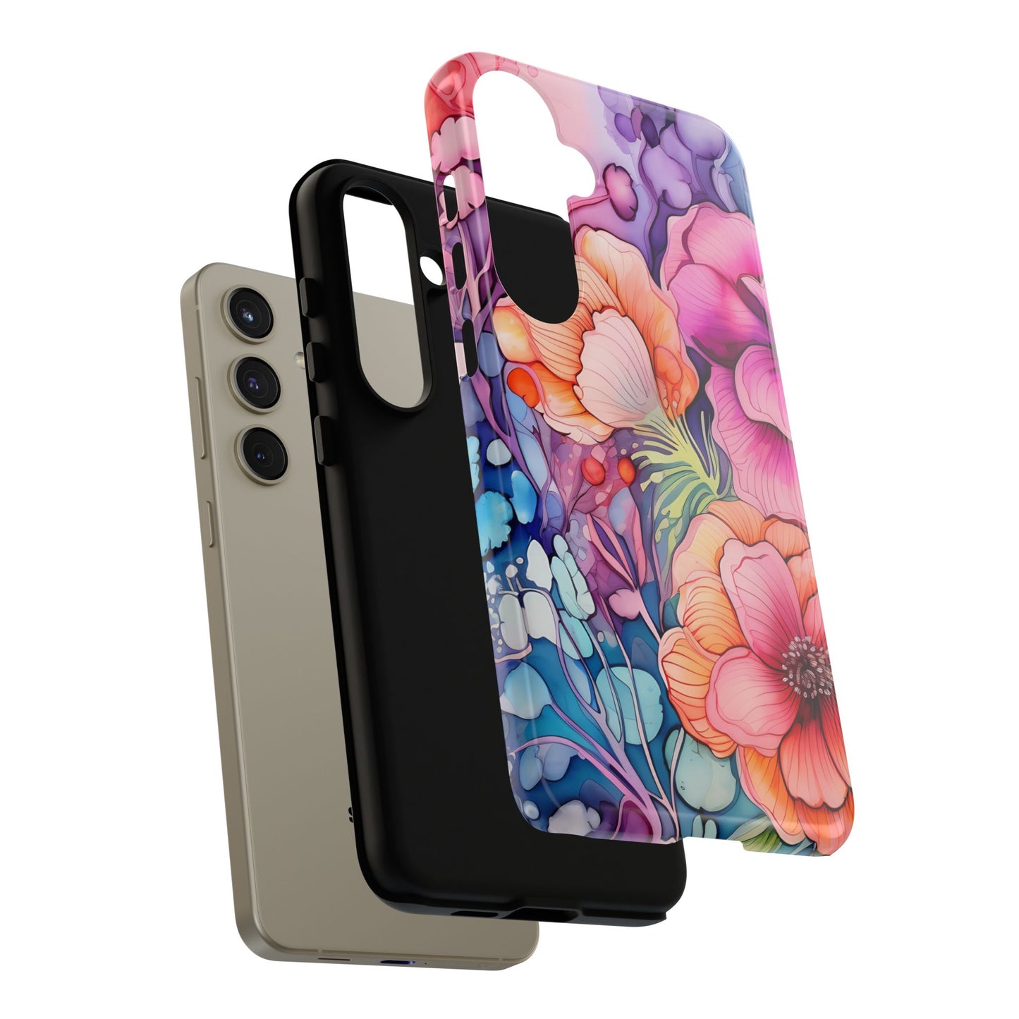 Bright Watercolor Floral Splash iPhone Series Case – Bold Artistic Design