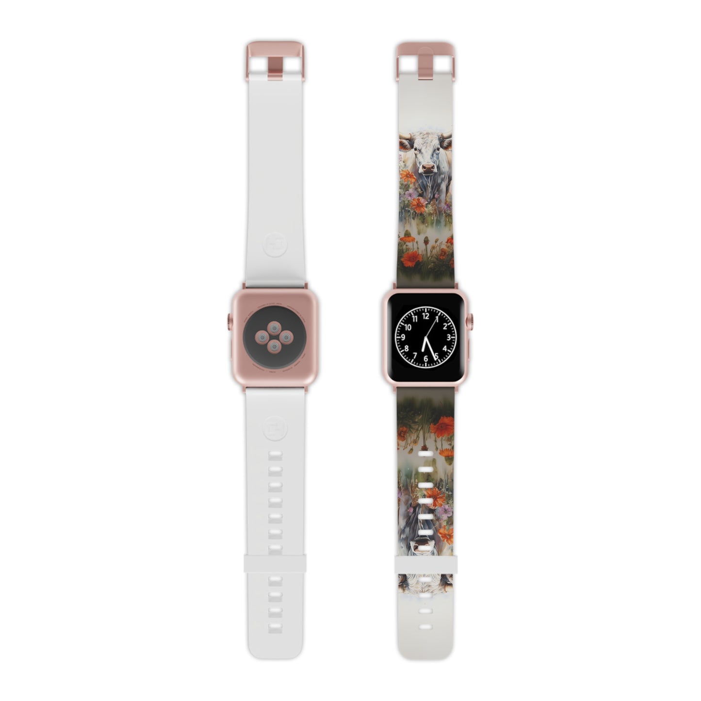 Floral Cow Apple Watch Band