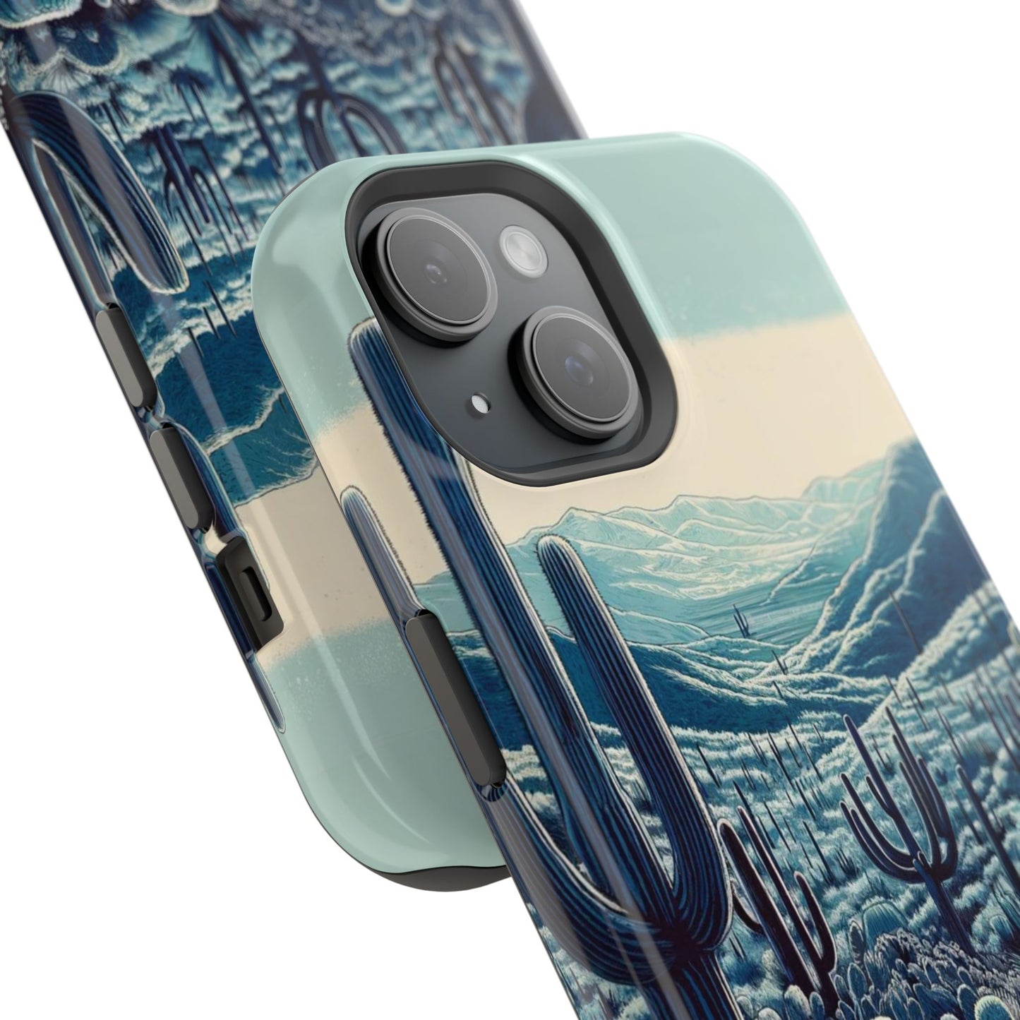 Desert Blues Cactus iPhone Case